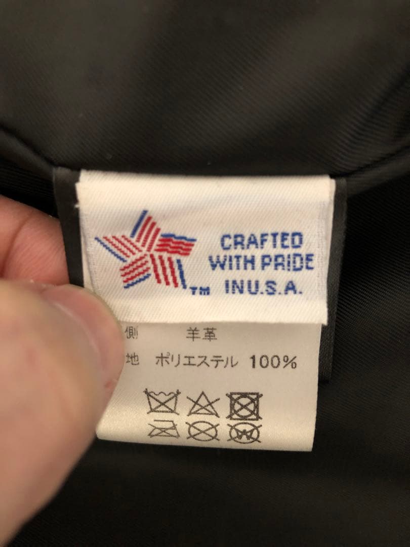 極美品 schott 217US シープ ワンスター 黒 茶芯 36