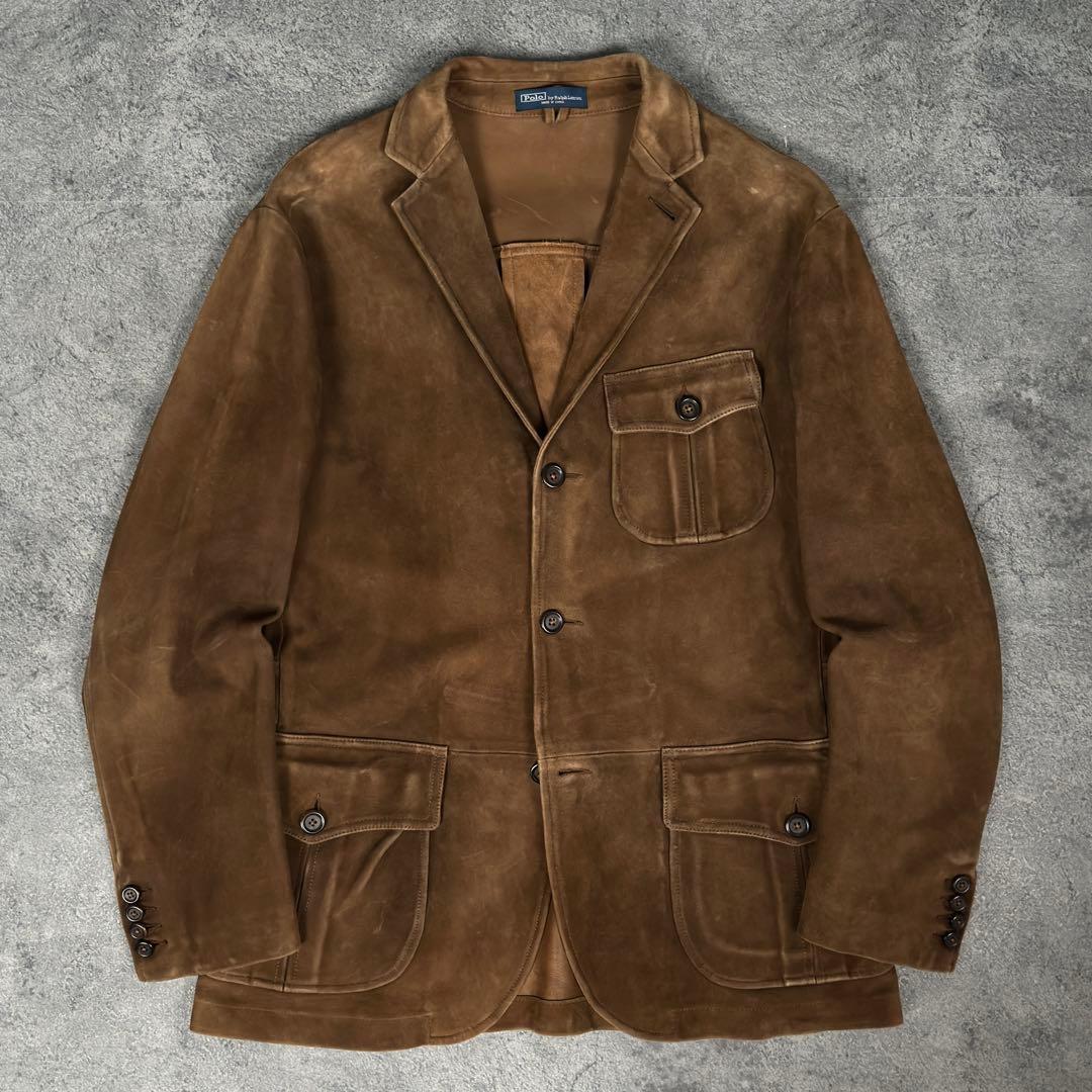 Polo Ralph Lauren スエード レザー テーラード ジャケット