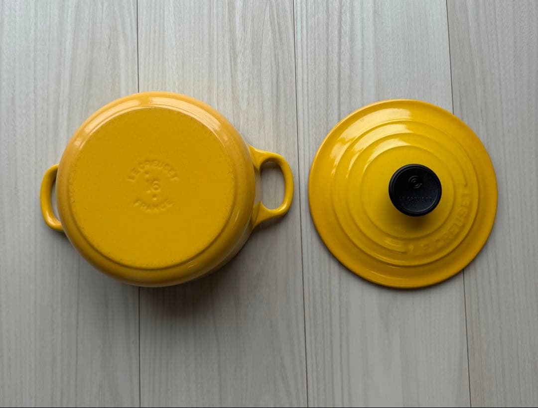 【美品】ルクルーゼ ココットロンド 16 鋳鉄 両手鍋