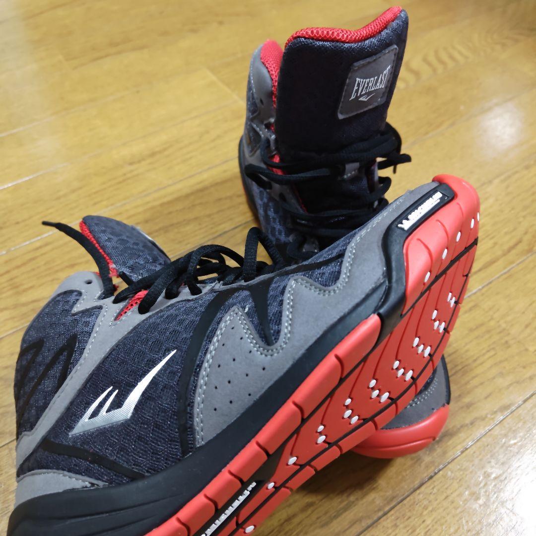 EVERLAST ボクシングシューズ グレー/レッド