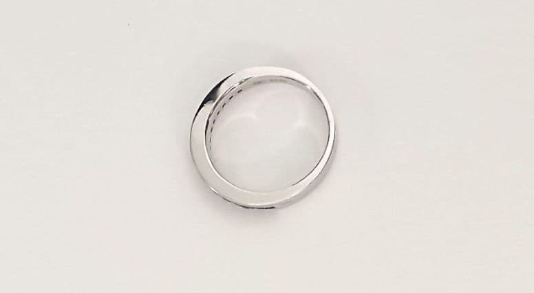 ブラックダイヤモンド　リング　K18WG　三菱ジュエリーコレクション