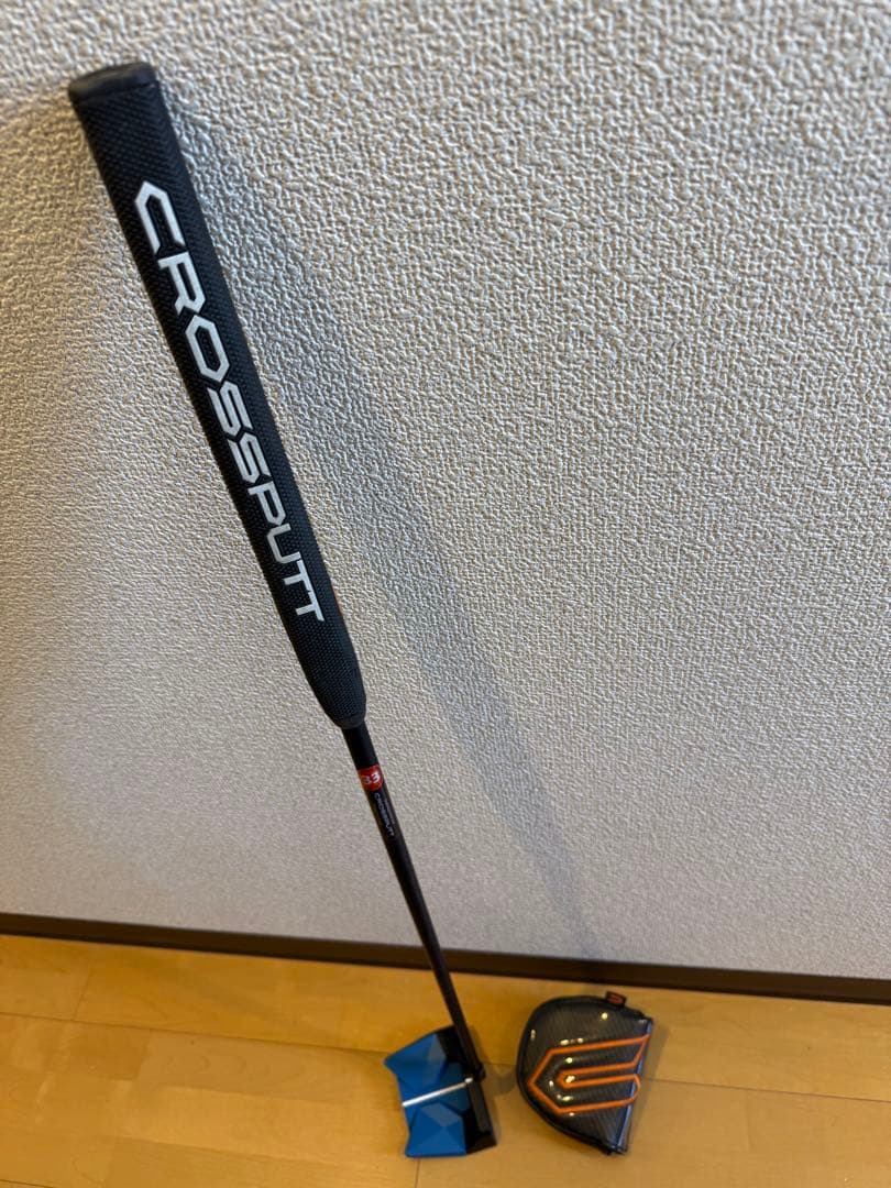 CROSSPUTT パター 黒 青　ヘッドカバー付き