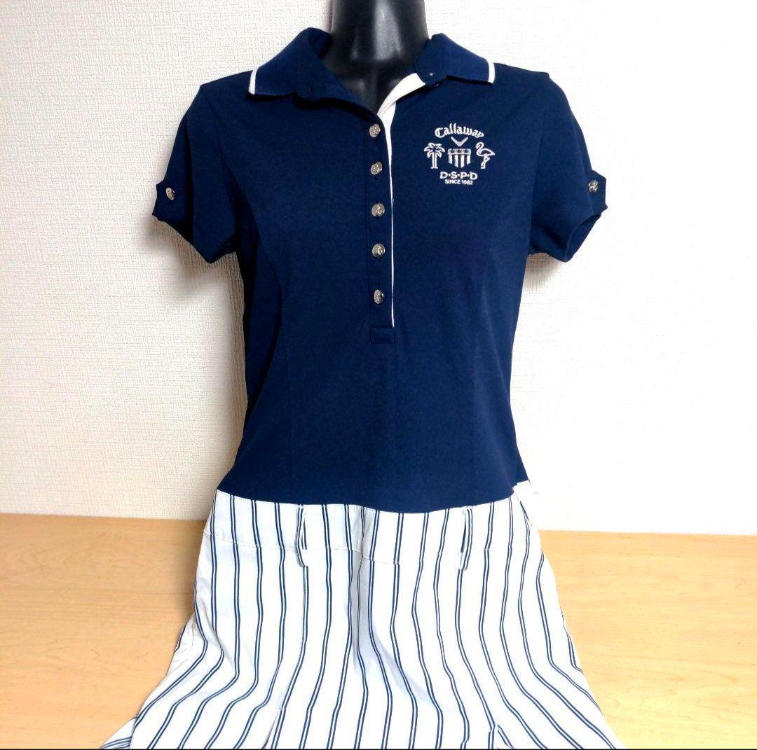 ch42 Callaway ワンピース ネイビー×ホワイト レディースMサイズ