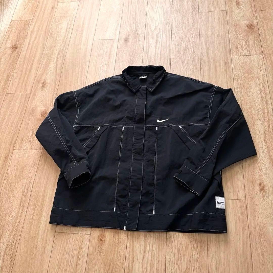 NIKE Swooshwear ナイロンジャケット ウィメンズ 刺繍ロゴ L