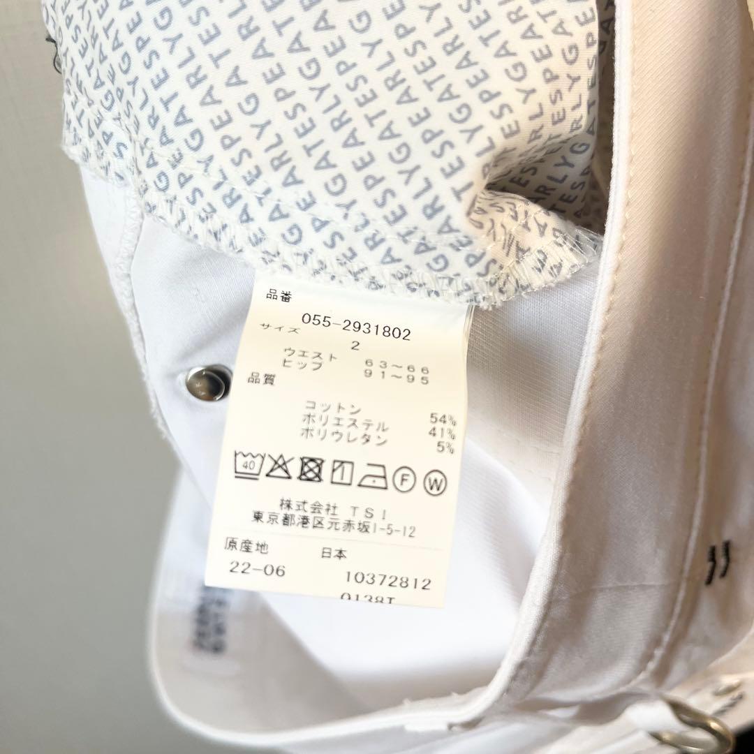 【未使用品】パーリーゲイツ ゴルフ パンツ 2 ホワイト 白 レディース