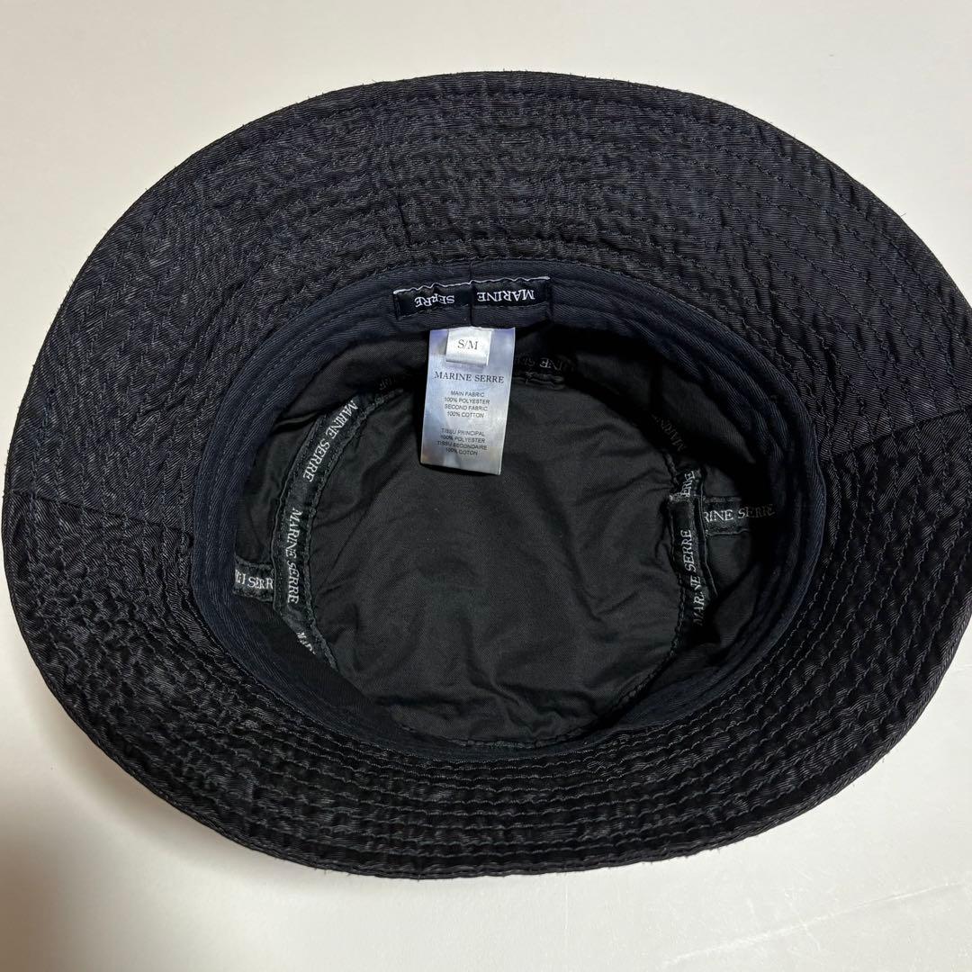 MARINE SERRE マリーンセル バケット ハット モアレ 黒 ブラック