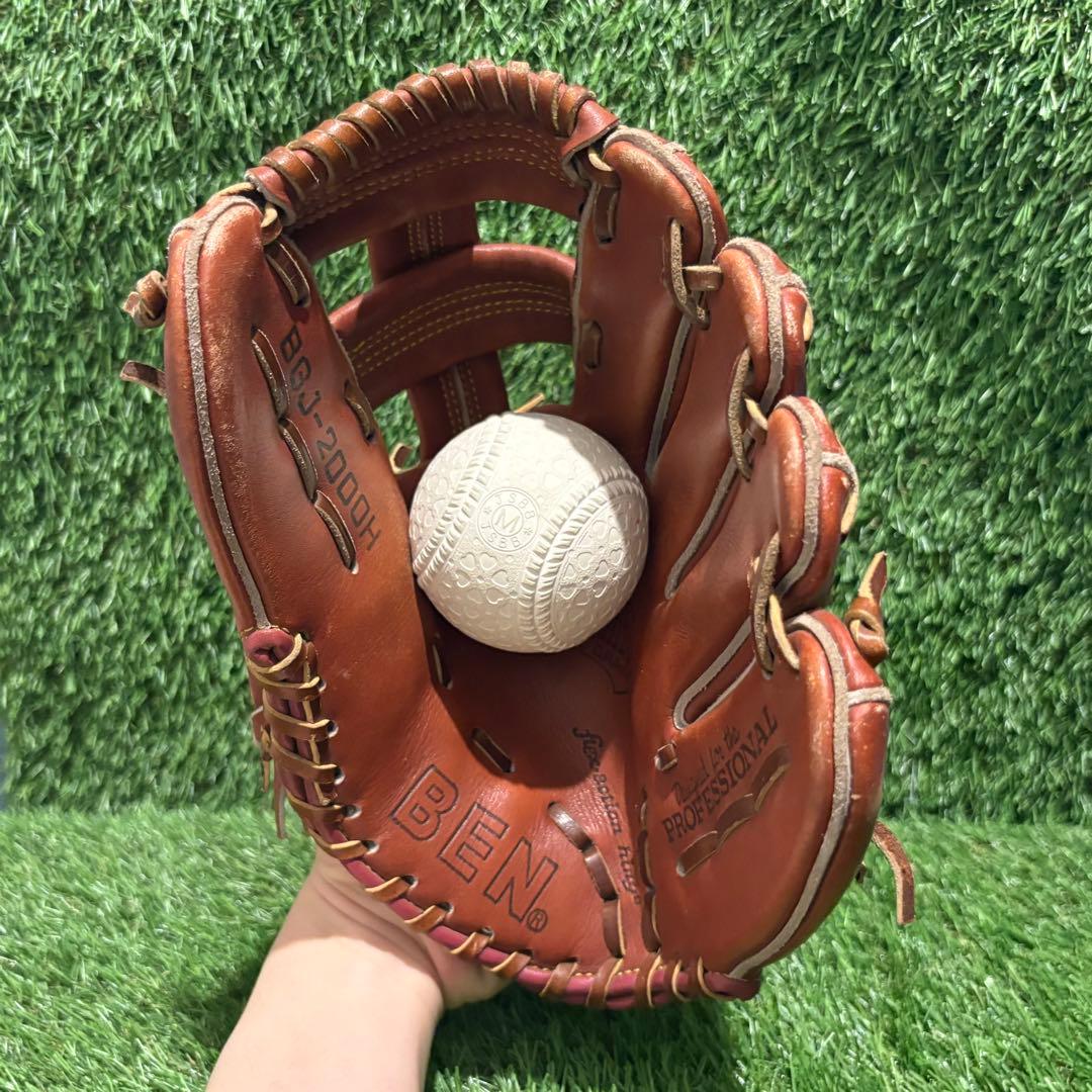 新品未使用　サイン入野球グラブ　グローブ　一般軟式大人用　内野手用　ベン　ben