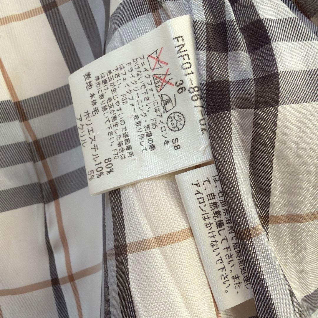 希少 BURBERRY BLUE LABEL フード ニット コート　チェック