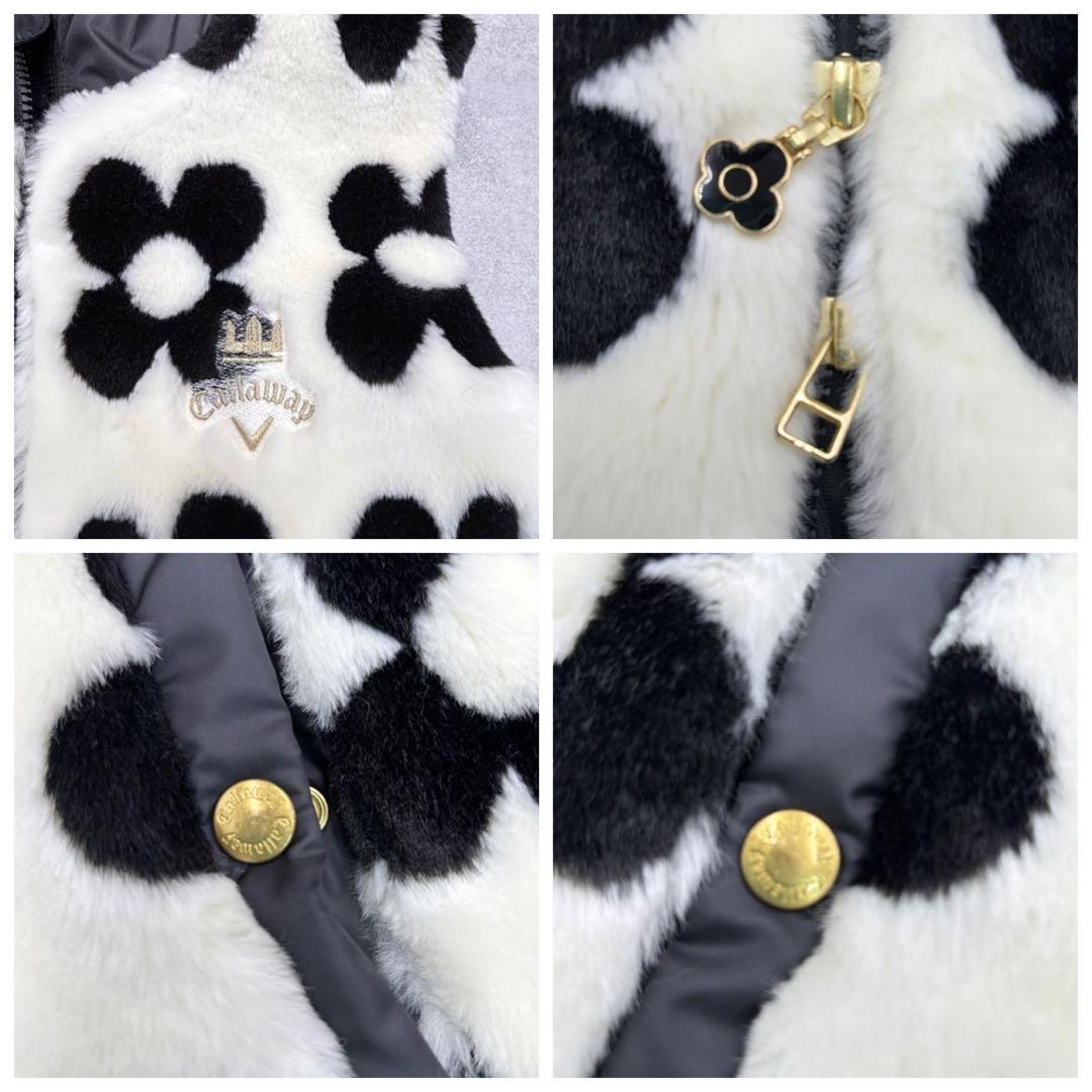 キャロウェイ CALLAWAY フード付きボアベスト ＆スカート 花柄 LL