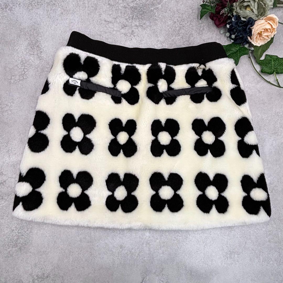 キャロウェイ CALLAWAY フード付きボアベスト ＆スカート 花柄 LL