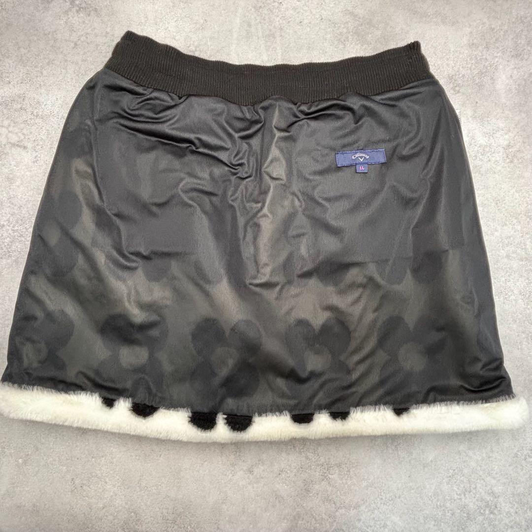 キャロウェイ CALLAWAY フード付きボアベスト ＆スカート 花柄 LL