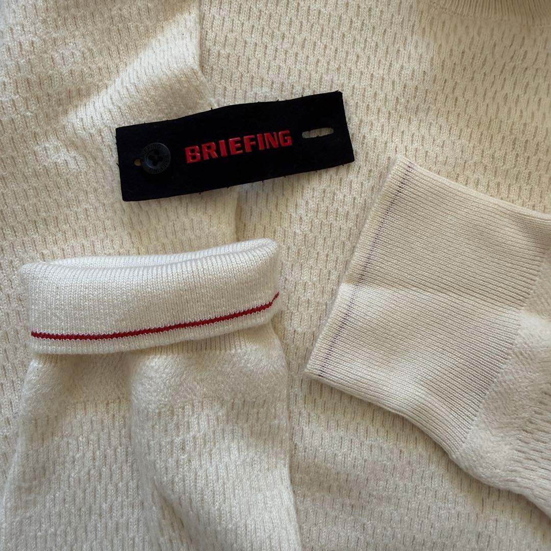 ブリーフィング　ニット　ハイネック　白　S〜M相当　ウール100% ホワイト