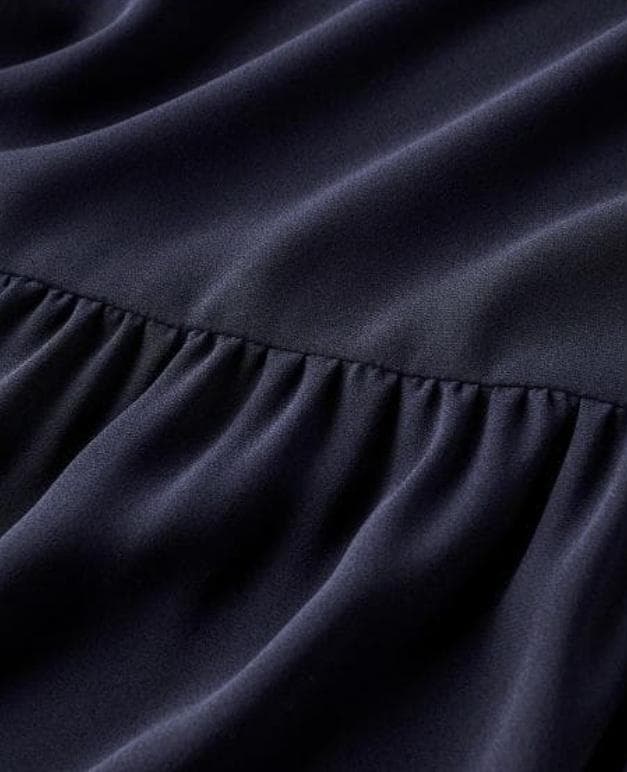 新品　ボウタイワンピース・ティアード フレア　ネイビー　THE CLASSE