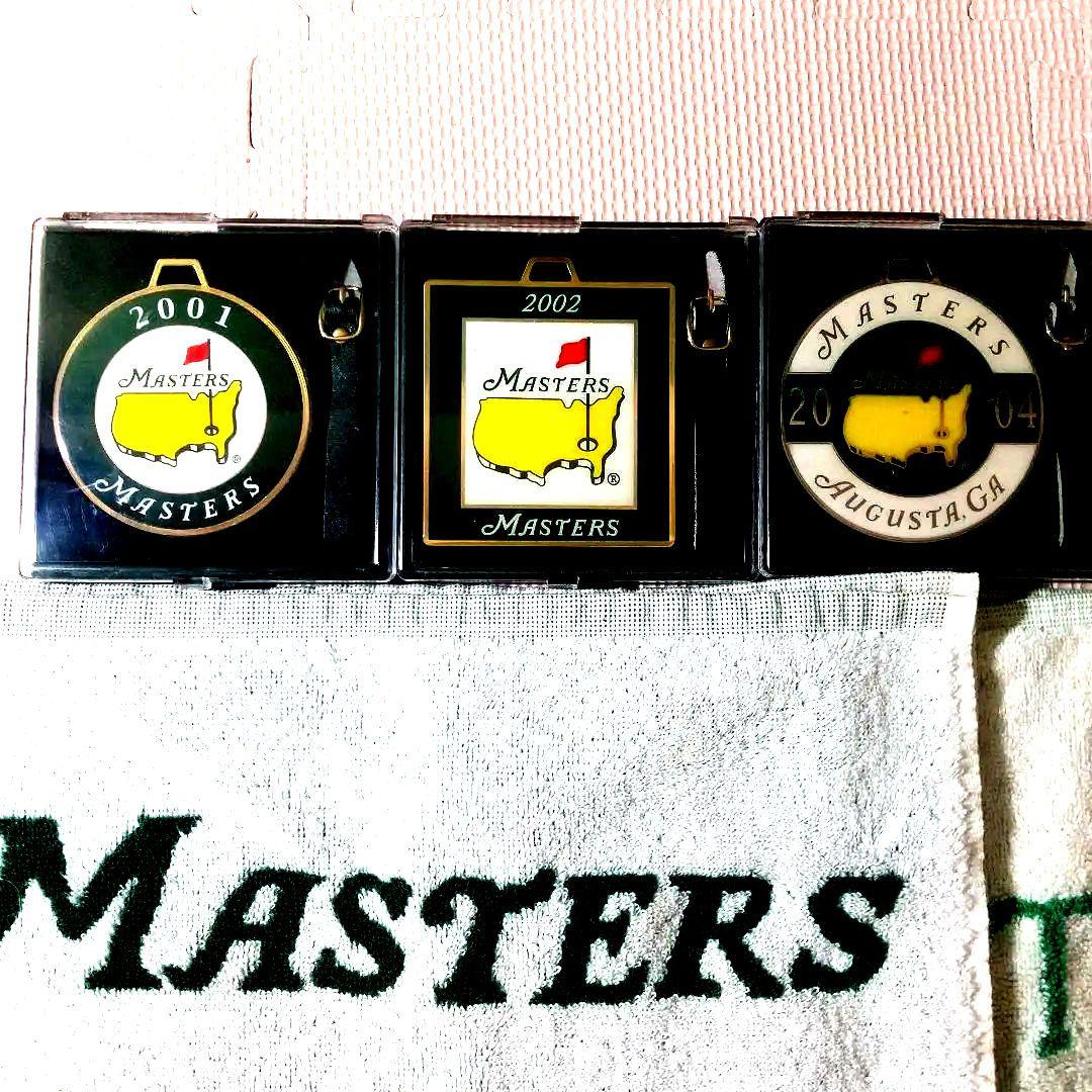 Masters ゴルフバッグタグ✕３個 オマケ付き(マスターズタオル2枚)