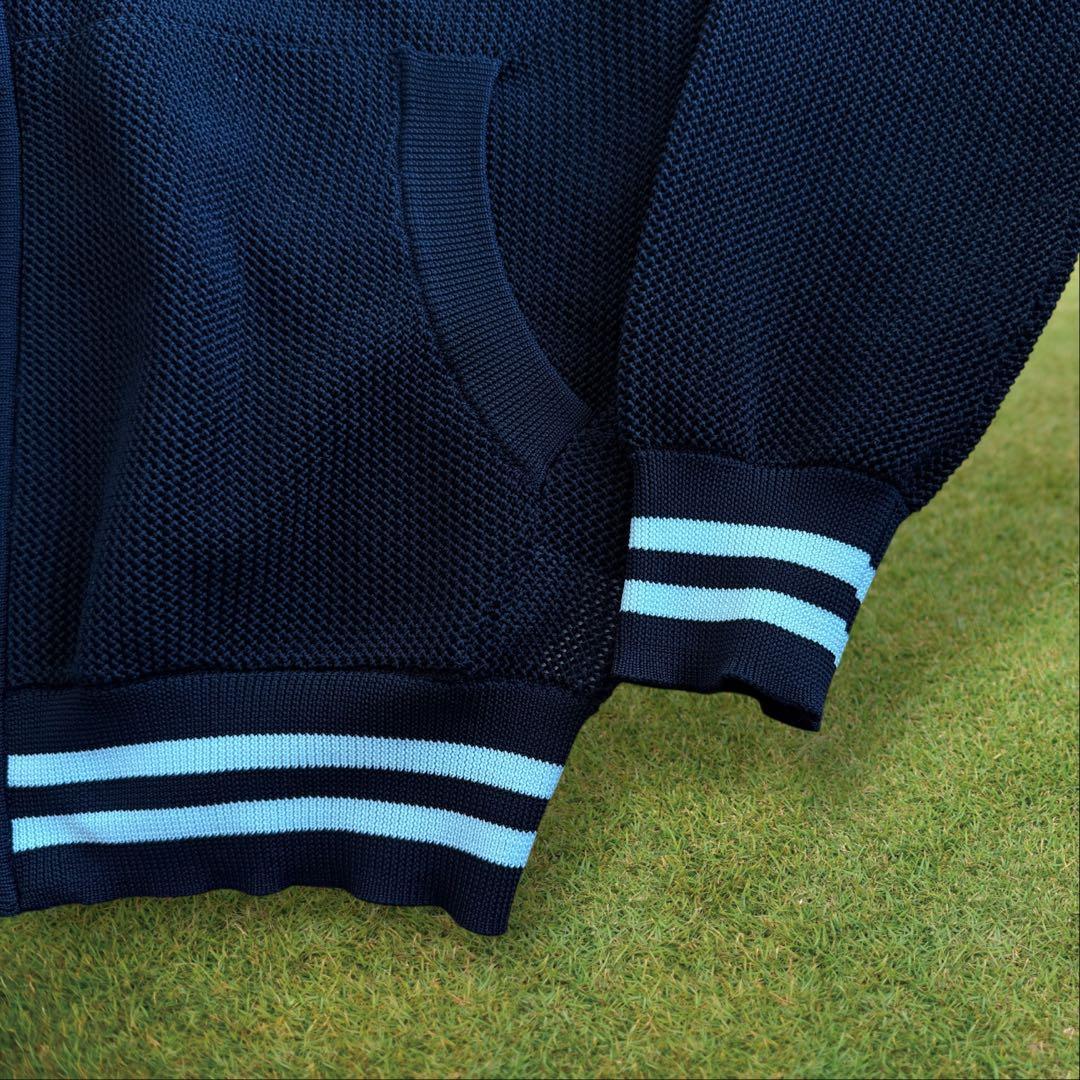 パーリーゲイツ　パーカー　ジャケット　M〜L相当 紺　濃紺　ネイビー　ニット　4