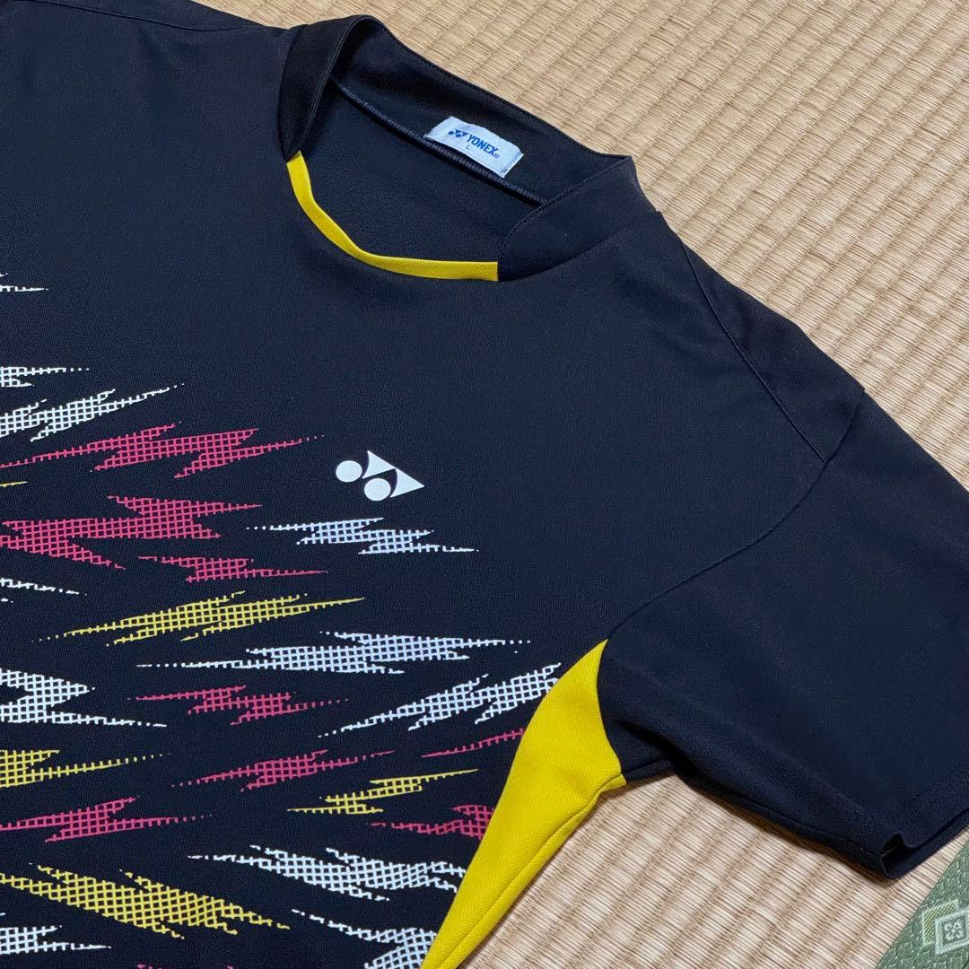ヨネックス ゲームシャツ ユニL ブラック/イエロー