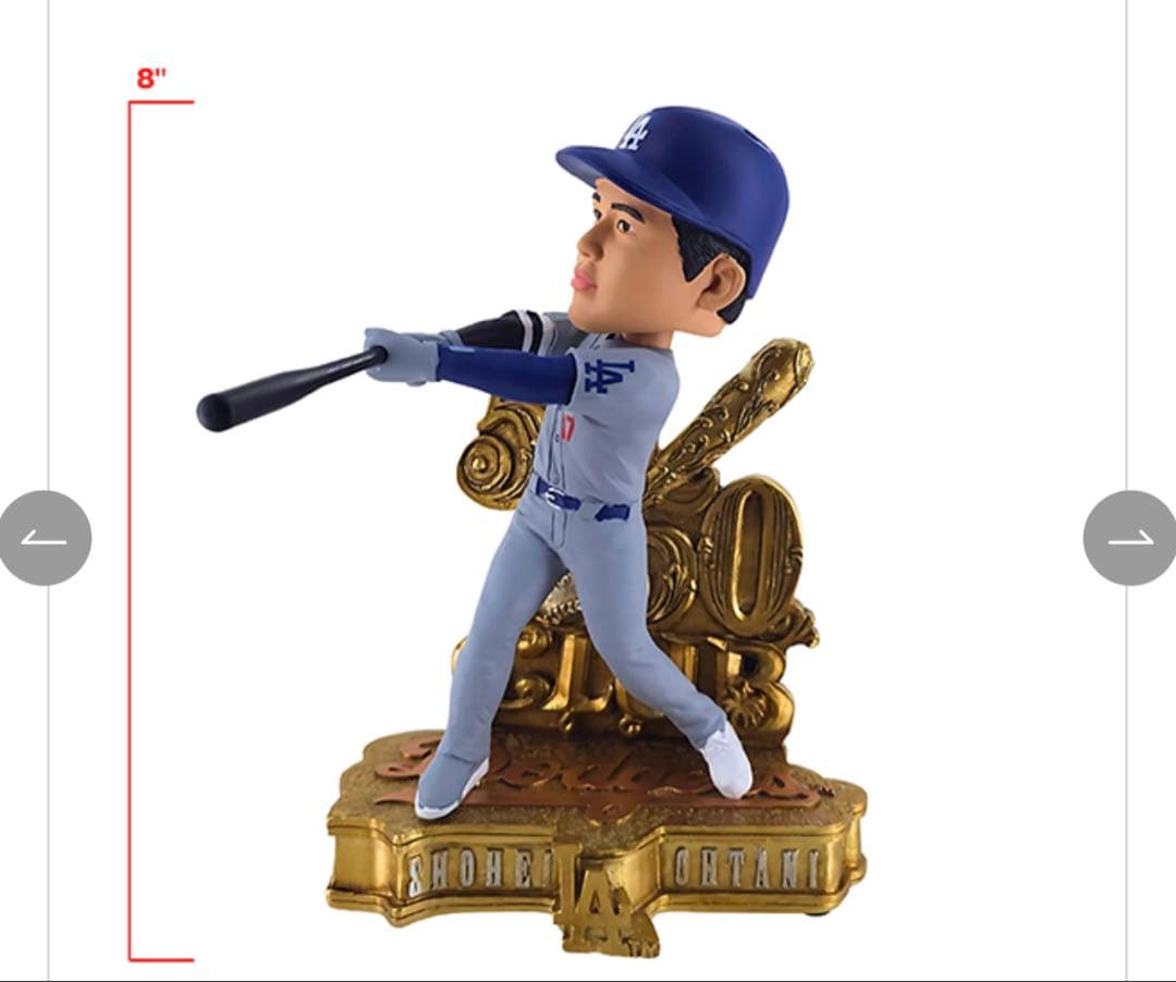 大谷翔平 ロサンゼルス・ドジャース 50-50達成記念 ボブルヘッド 約20cm