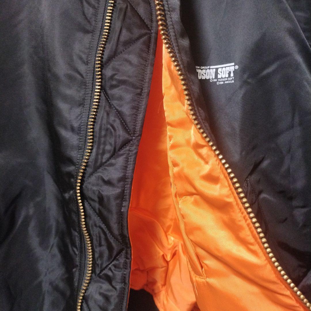 非売品　HUDSON公式　スーパー桃太郎電鉄3 MA-1 キングボンビー刺繍