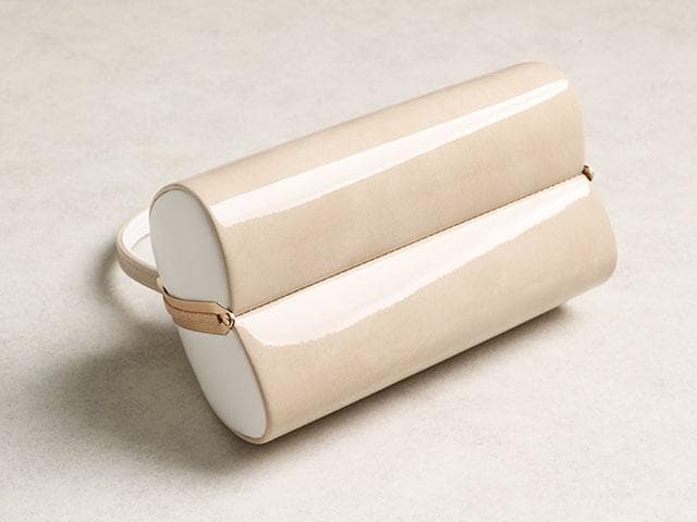 【新品】草履バッグセット　エナメル (ベージュ)　02884