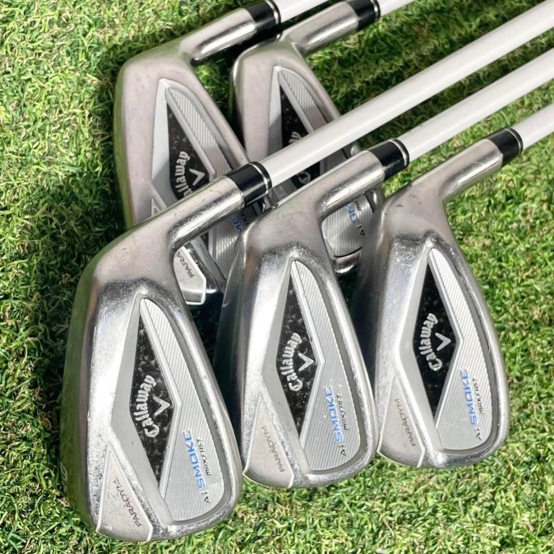 キャロウェイ aiスモーク アイアンセット 5本 レディース A 右 人気 良品