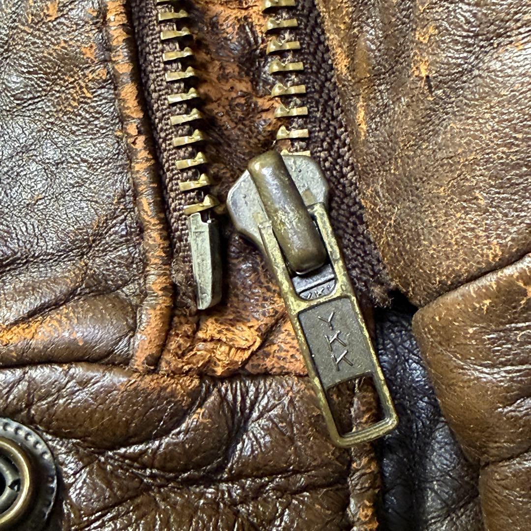 【90s】A-2 フライトレザージャケット ダークブラウン L ボアライナー付き