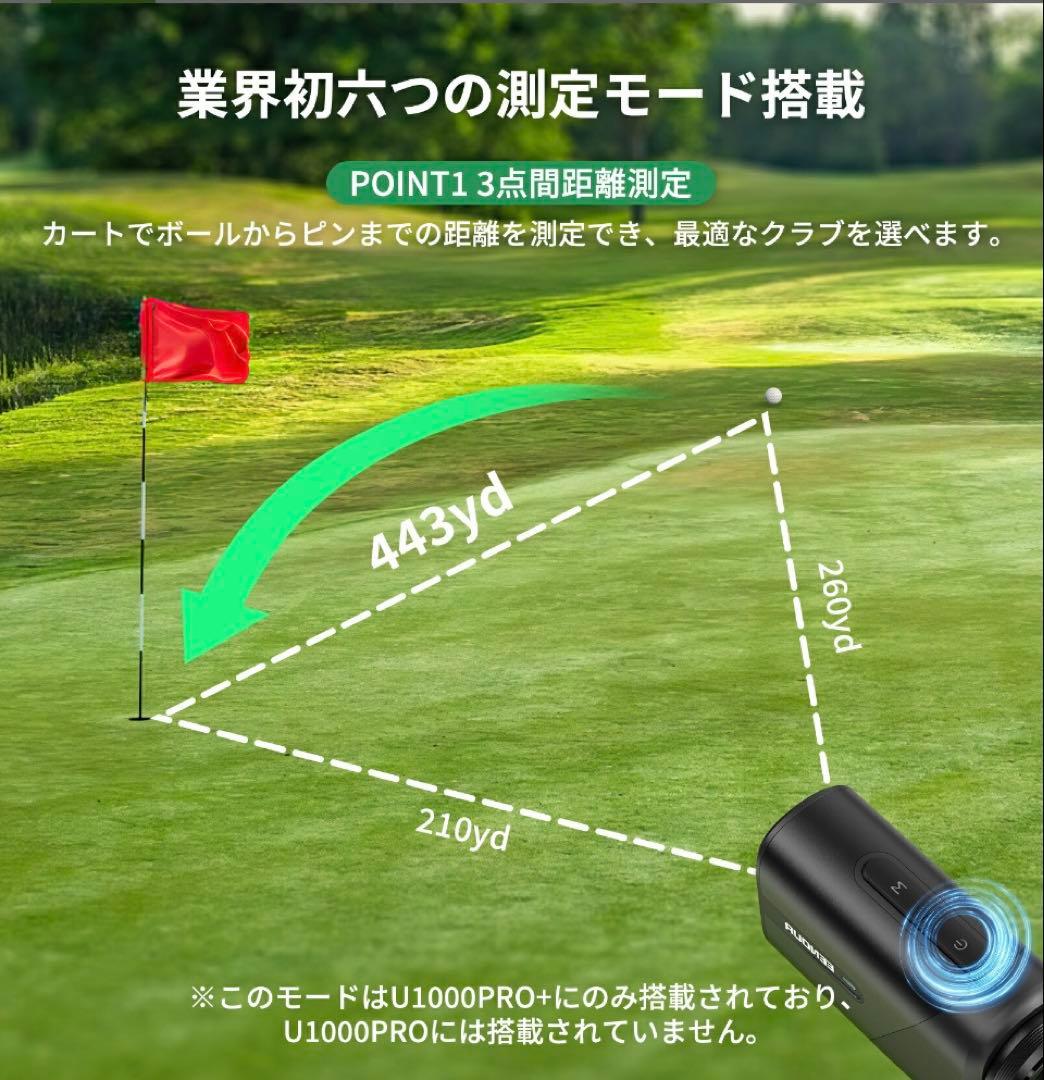 EENOUR ゴルフ用距離計 U800+