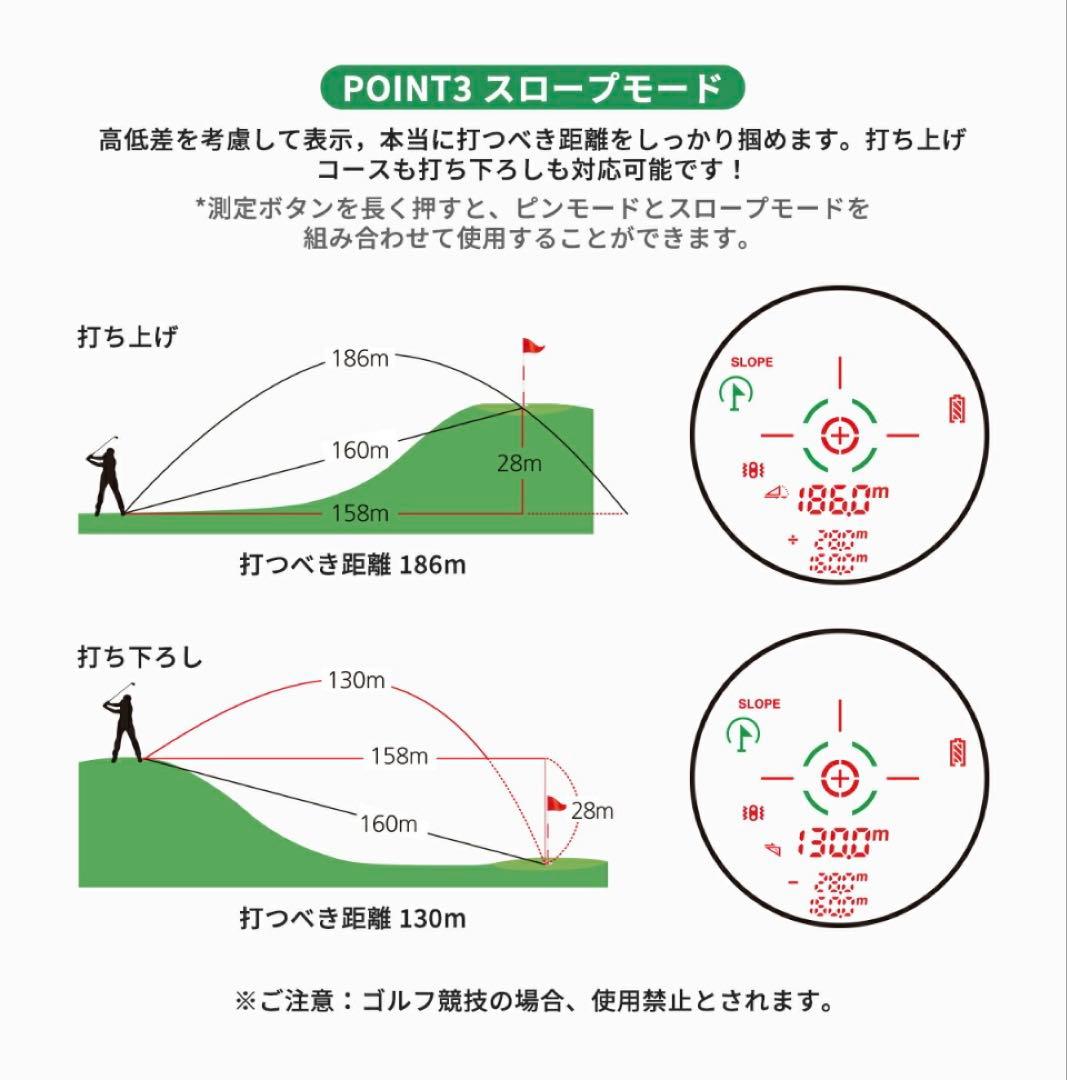 EENOUR ゴルフ用距離計 U800+