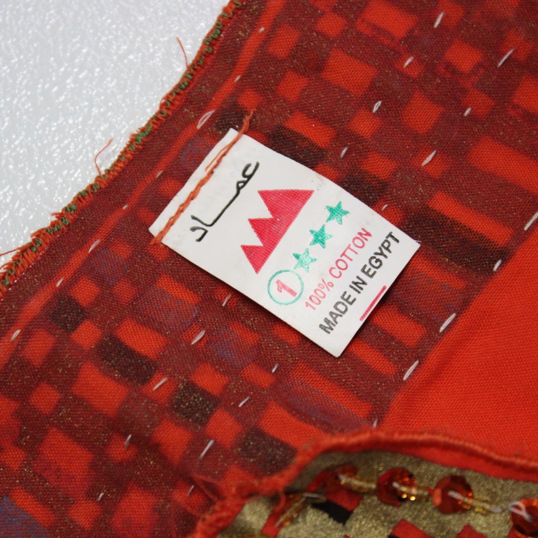 【ベリーダンス用衣装 美品 エジプト製】オレンジ ガラベーヤ ドレス