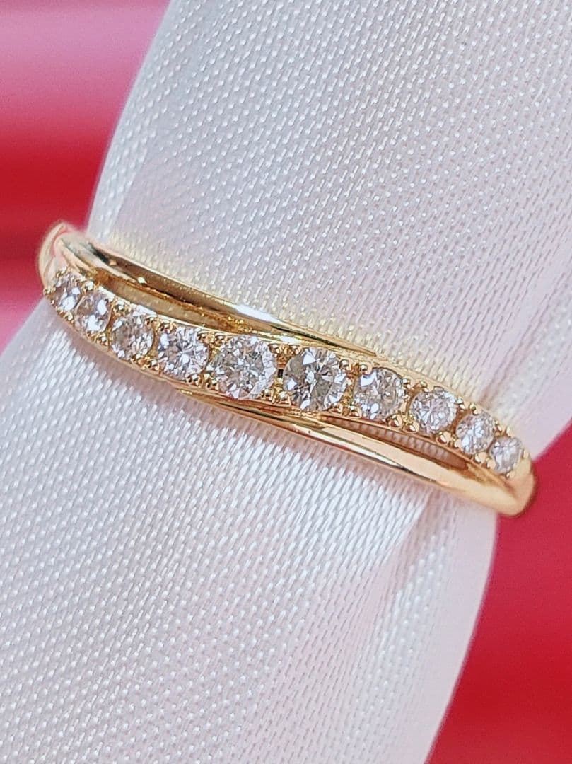 2026年 新作 未使用品 k18 天然ダイヤモンド 0.15ct リング