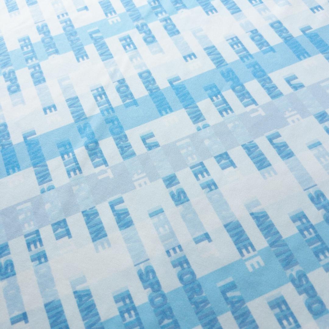 ランバン スポール 半袖 ポロシャツ 44 (2XL) 総柄 吸汗速乾 ゴルフ