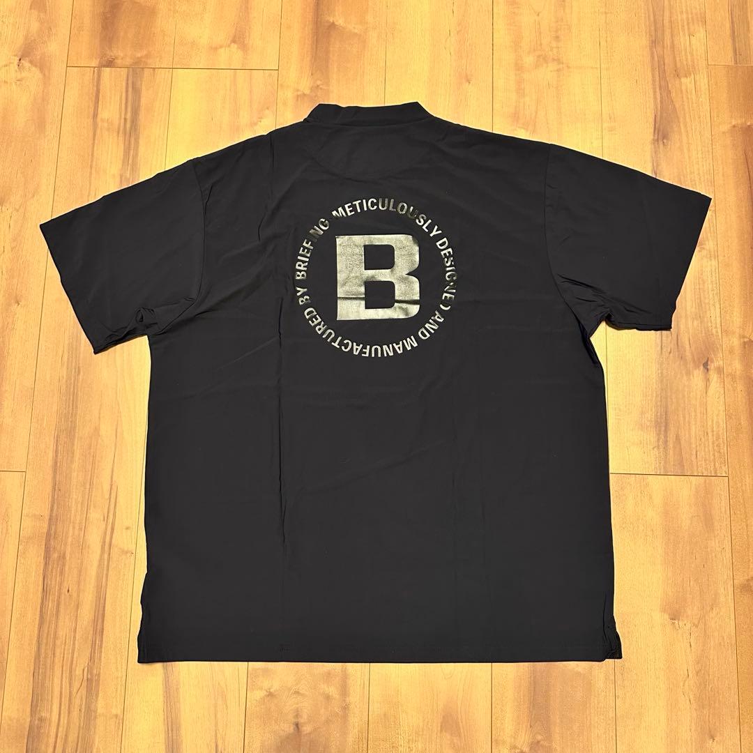 半袖モックネック　サイズL メンズ　ブラック　速乾性　春夏　ゴルフウェア　冷感