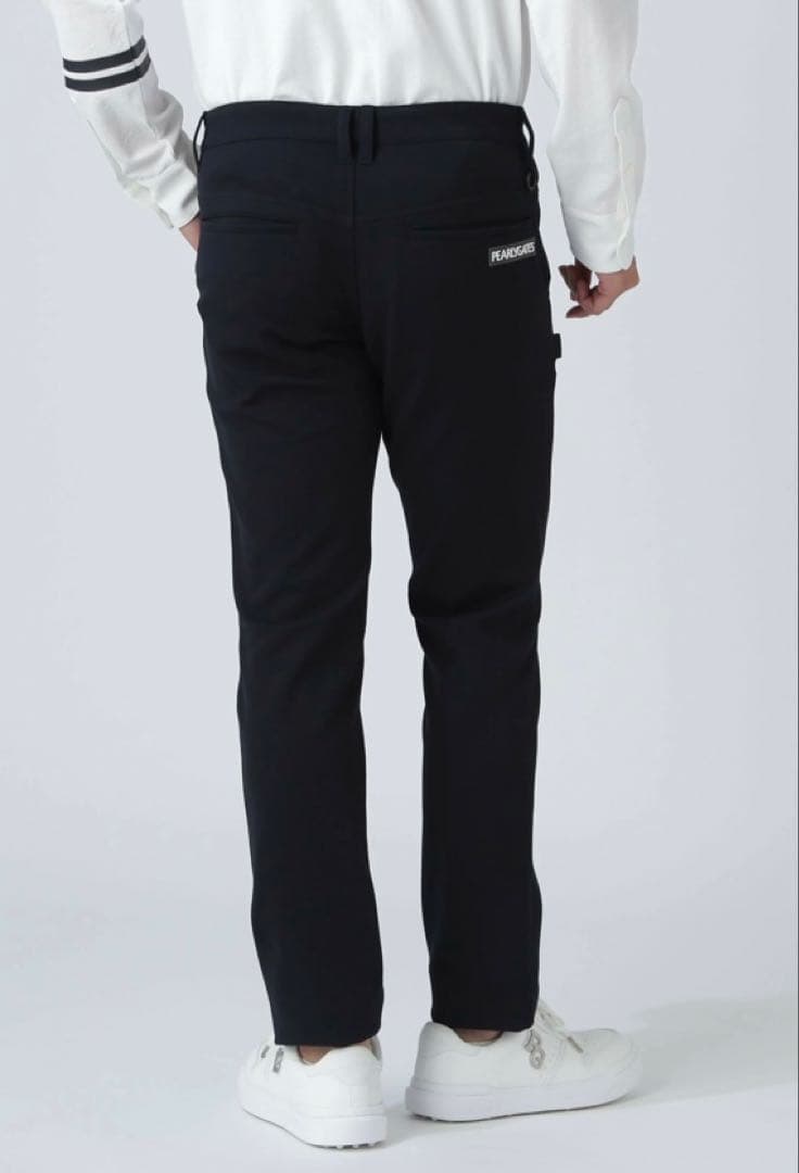 新品 パーリーゲイツ テックスブリッドジャージー5ポケットパンツ(6)LL/紺