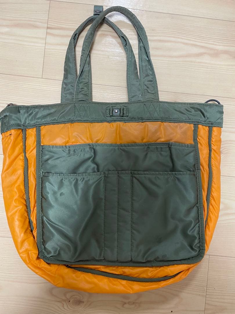 PORTER TANKER 2WAY TOTE BAG セージ　紐なし