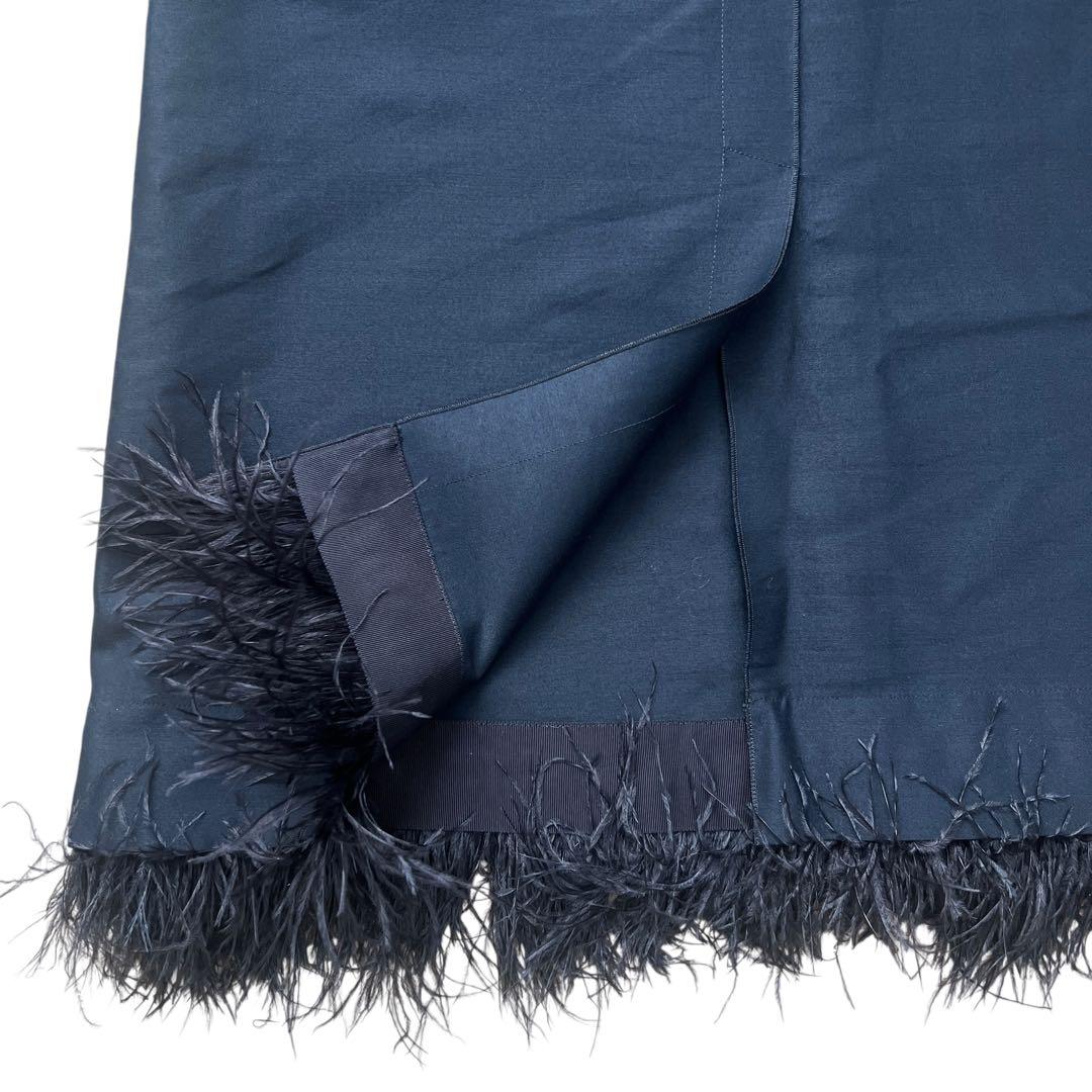 eburu　エブール　ブライトシルクウールノースリーブワンピース　オーストリッチ