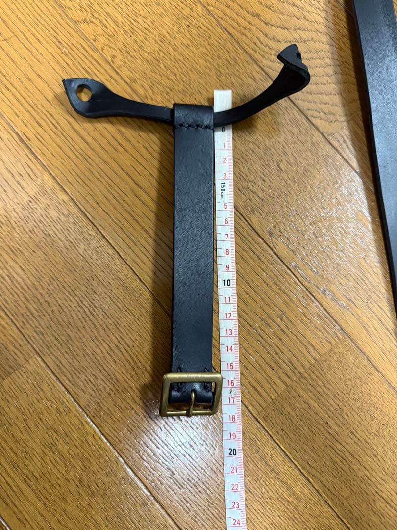 ブラックレザーサスペンダー tcbジーンズ