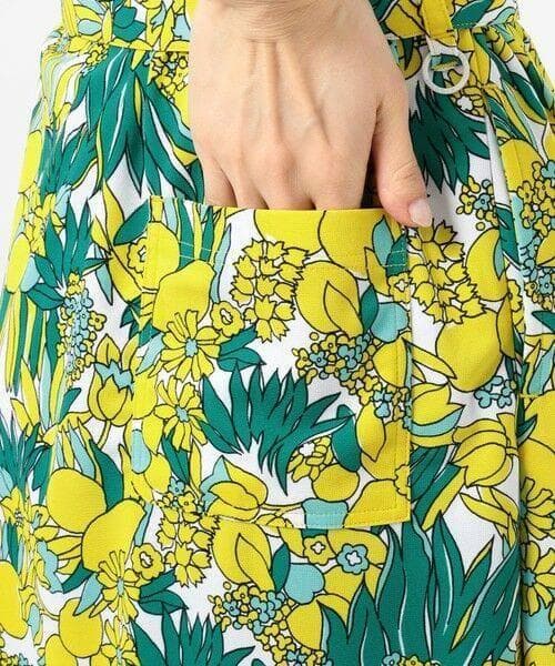 23区GOLF ボタニカル柄DRYカノコ ワンピース イエロー系5 ML