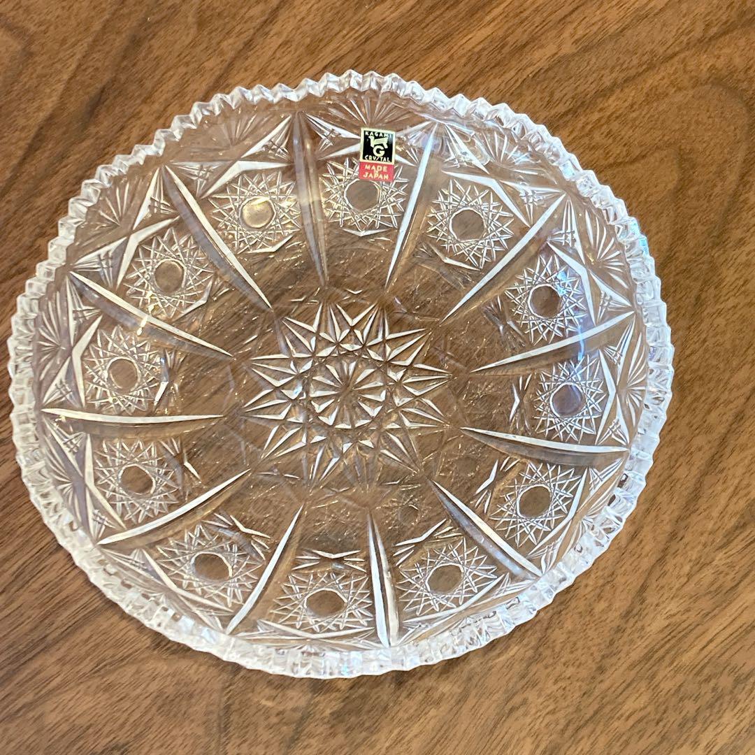 【新品】カガミクリスタル ガラスプレート 5枚セット 17cm デザート皿　中皿