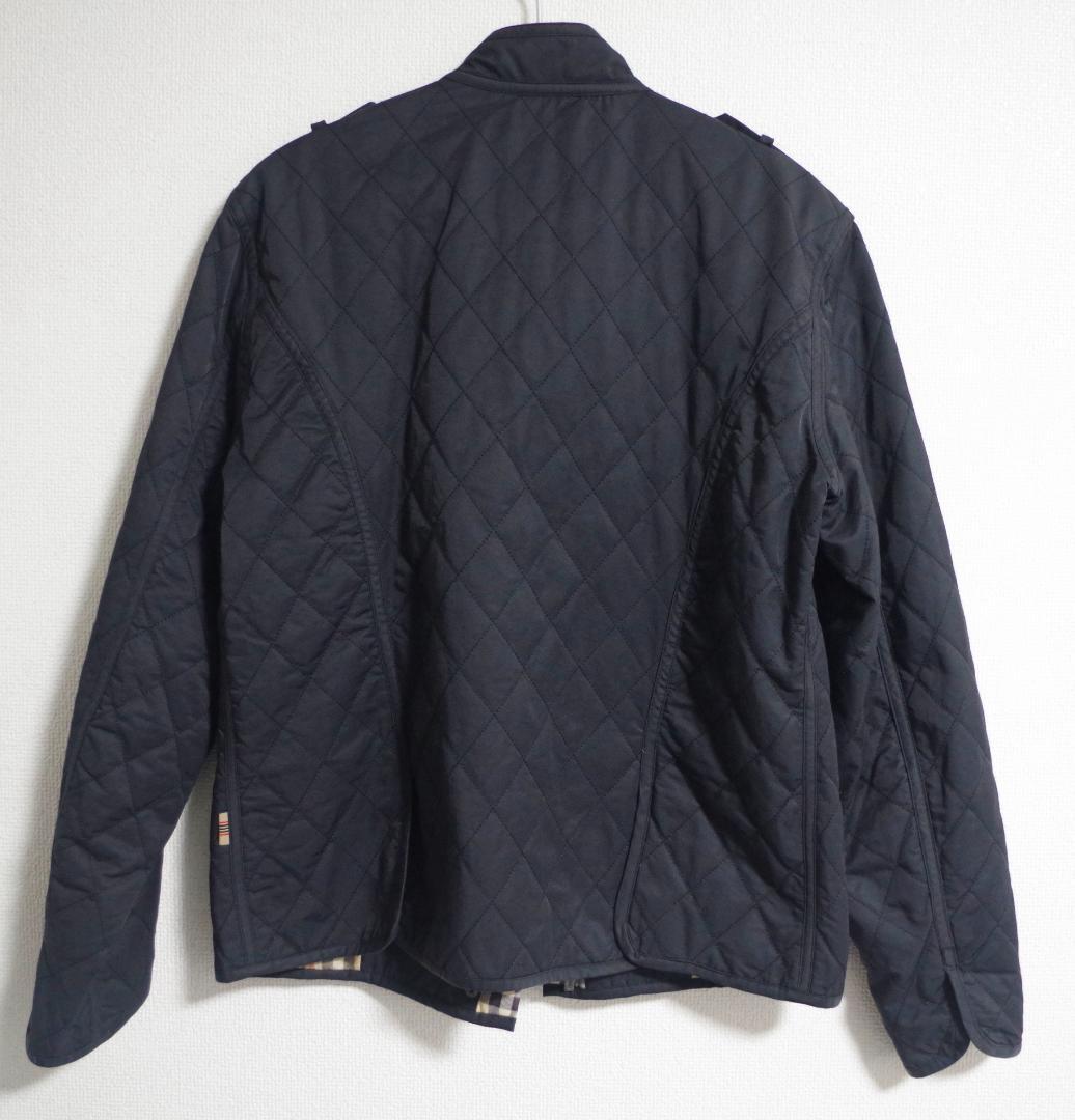 【美品】BURBERRY ネイビー キルティングジャケット M ノバチェック