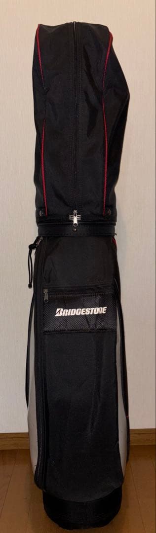 BRIDGESTONE キャディバッグ 9型 黒/赤シルバー