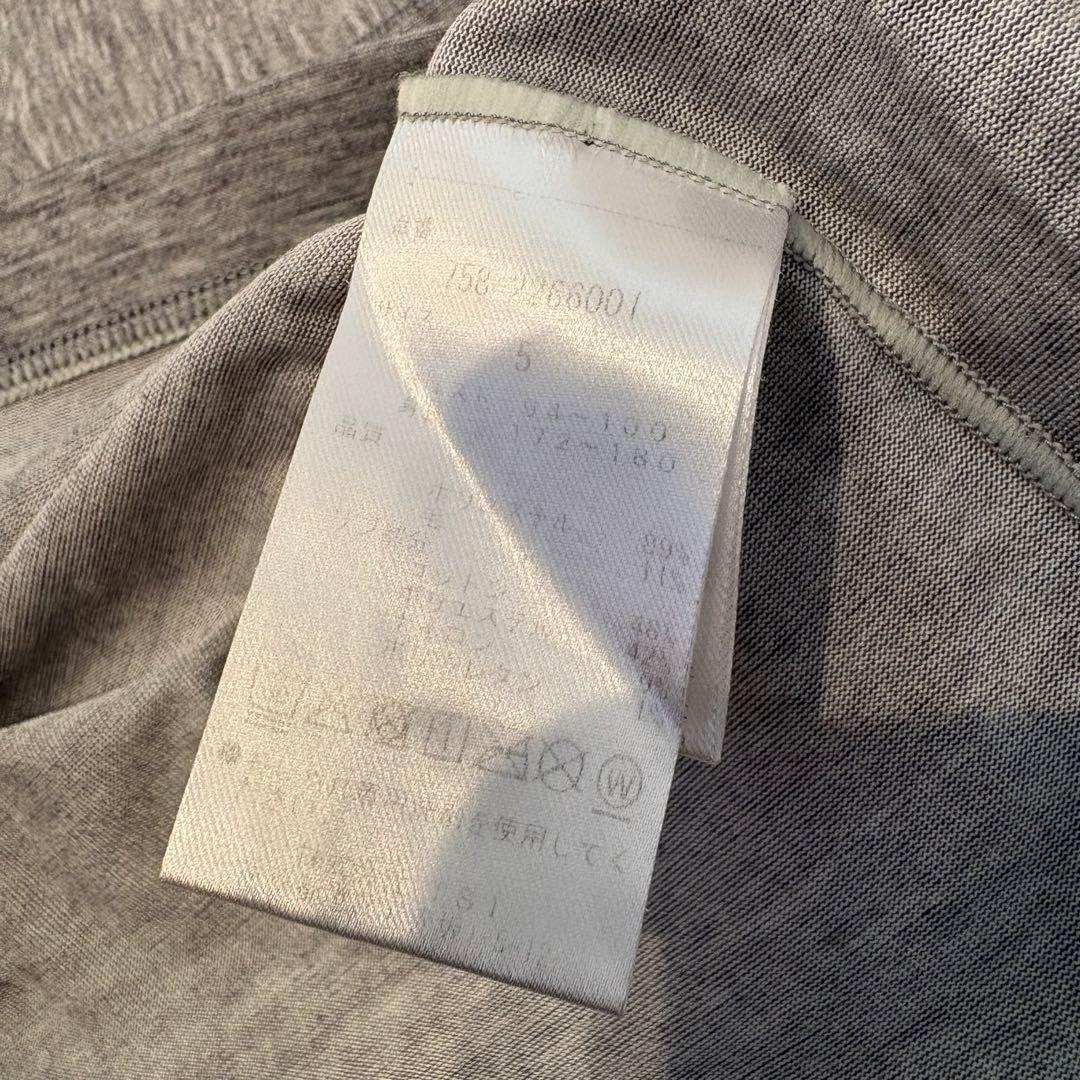 マスターバニーエディション 長袖モックネックシャツ ハイネック グレー サイズ5