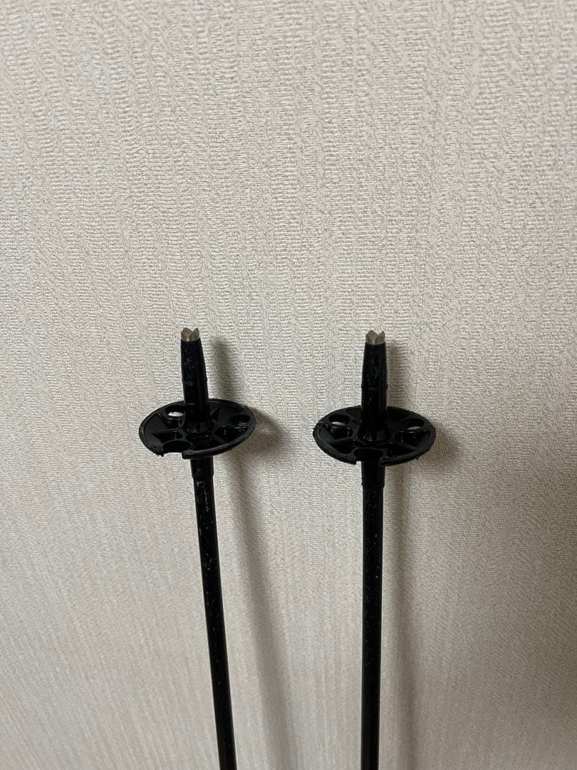 スキー ストック ブラック/ターコイズ カーボン