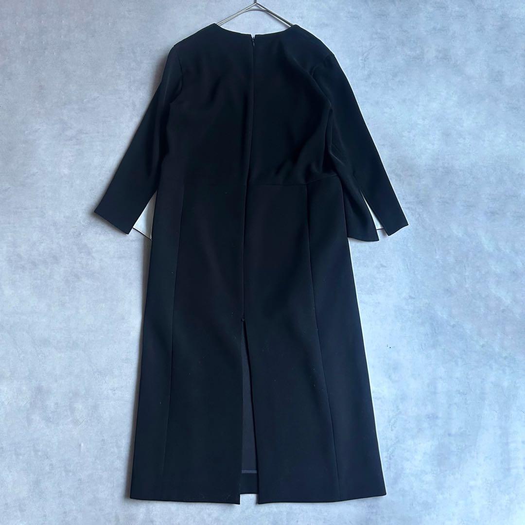 ヨーコチャン REYC フォーマルワンピース バイカラー ロング 黒