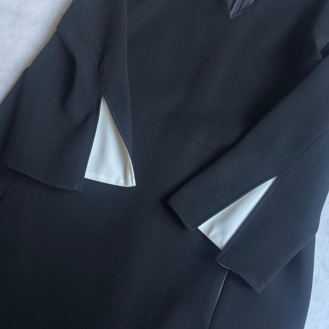 ヨーコチャン REYC フォーマルワンピース バイカラー ロング 黒