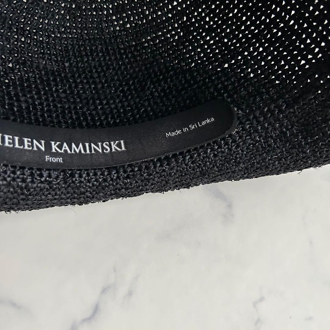 美品 ヘレンカミンスキー 麦わら帽子 ストローハット つば約10cm