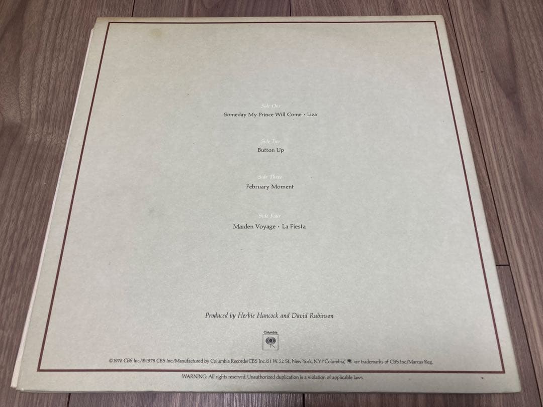 (米国盤LP)ハービー・ハンコックとチック・コリア / In concert