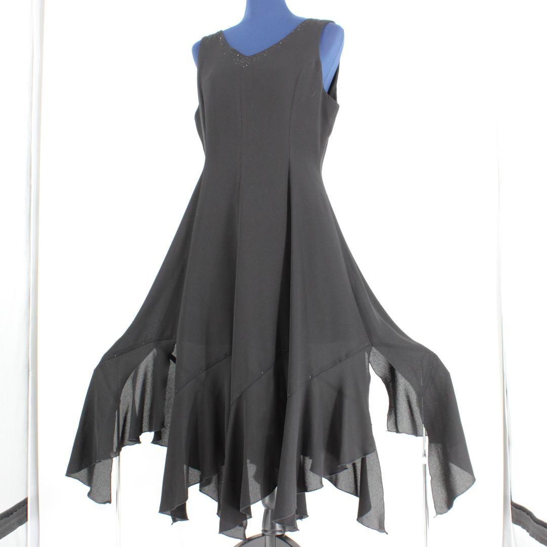 【美品 日本製社交ダンス衣装】ワンピース ドレス 黒 かわいい シンプル 気品
