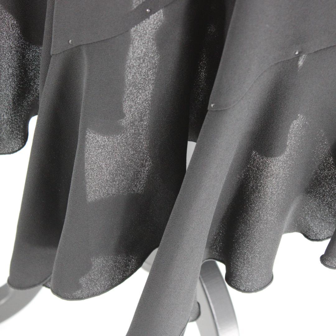 【美品 日本製社交ダンス衣装】ワンピース ドレス 黒 かわいい シンプル 気品