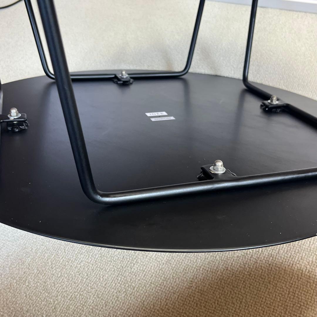 イデー IDEE ワラビー 丸テーブル スチール×ラタン 黒 ローテーブル