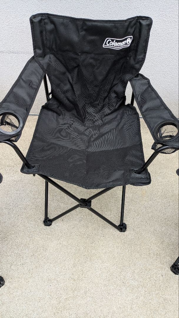 Coleman 折りたたみチェア 黒 4脚セット 大3脚 小1脚