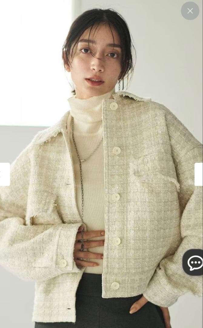 #Newans 未使用品　ウツノアイコラボ　ツイードブルゾン　サイズ1